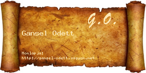Gansel Odett névjegykártya